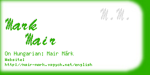 mark mair business card